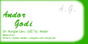 andor godi business card